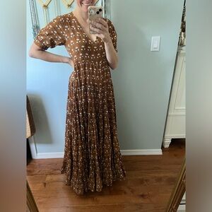 Daughters of India Chaaya maxi dress, chai color, women’s XS